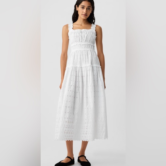 Gap × DÔEN Eyelet Midi Dress‎ Size Large - Picture 1 of 11